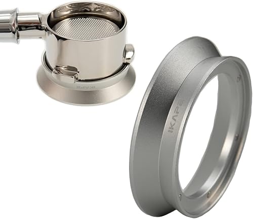 IKAPE - Embudo dosificador de café expreso de 2.008in, embudo dosificador magnético, anillo dosificador de café de aluminio compatible con la serie
