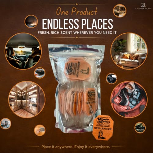 Image of Wonder Wafers 75 Count Air Fresheners Individually Wrapped, New Leather Fragrance