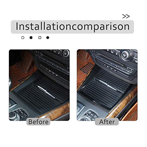 Marco de cubierta para portavasos interior estilo fibra de carbono para BMW X5 E70 2008-2013 miniatura 3