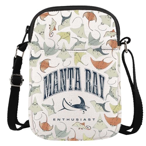 Ocean Sea Animal Manta Ray Gift Stingray Lover Explorer Gift Manta Ray Enthusiast Crossbody Bag (Manta Ray CR EU)