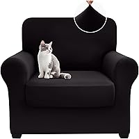 Vista 20 de hyha Fundas de sofá de 4 piezas para sofá de 3 cojines, fundas de sofá suaves y lavables, fundas de sofá elásticas para perros, protector de muebles