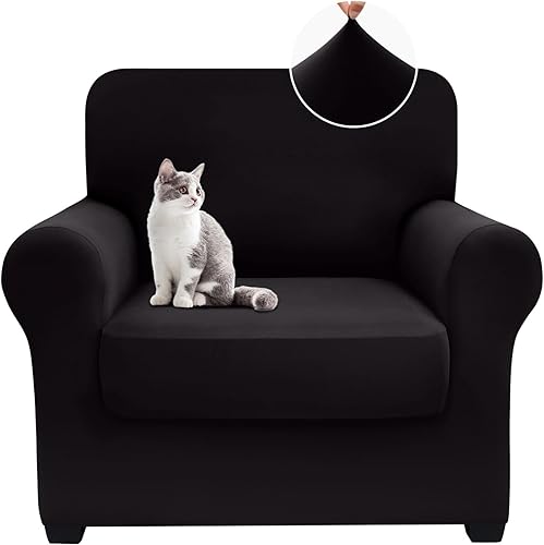 Miniatura 20 de hyha Fundas de sofá de 4 piezas para sofá de 3 cojines, fundas de sofá suaves y lavables, fundas de sofá elásticas para perros, protector de muebles