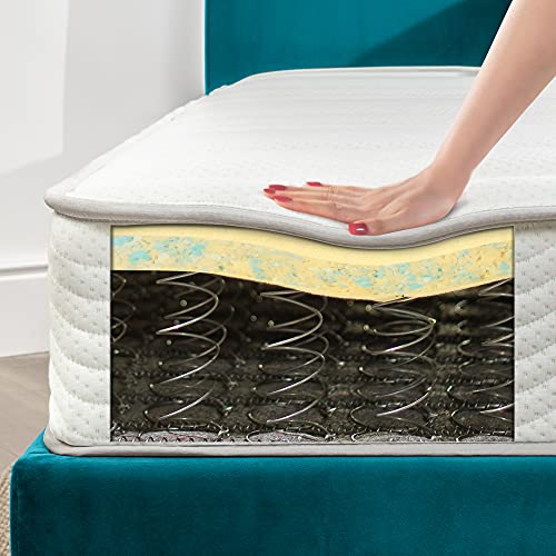 Image of Zinus 10 Inch Foam and Spring Mattress, Twin, CertiPUR-US Certified Foams, Mattress in A Box, White