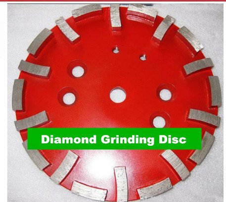 GOWE Cabezal de disco de molienda de hormigón de diamante de 25 cm para EDCO Blastrac SPE | Disco abrasivo de cemento de 250 mm | 20 segmentos