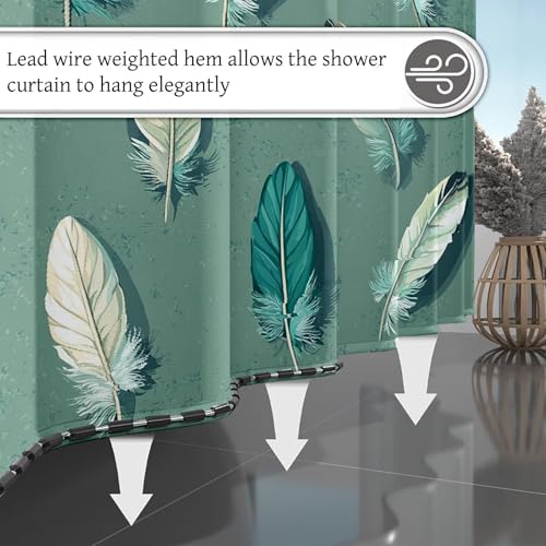 Rideau de douche 180x180 cm polyester tissu lavable avec oeillets et ourlet lest&eacute; - 5