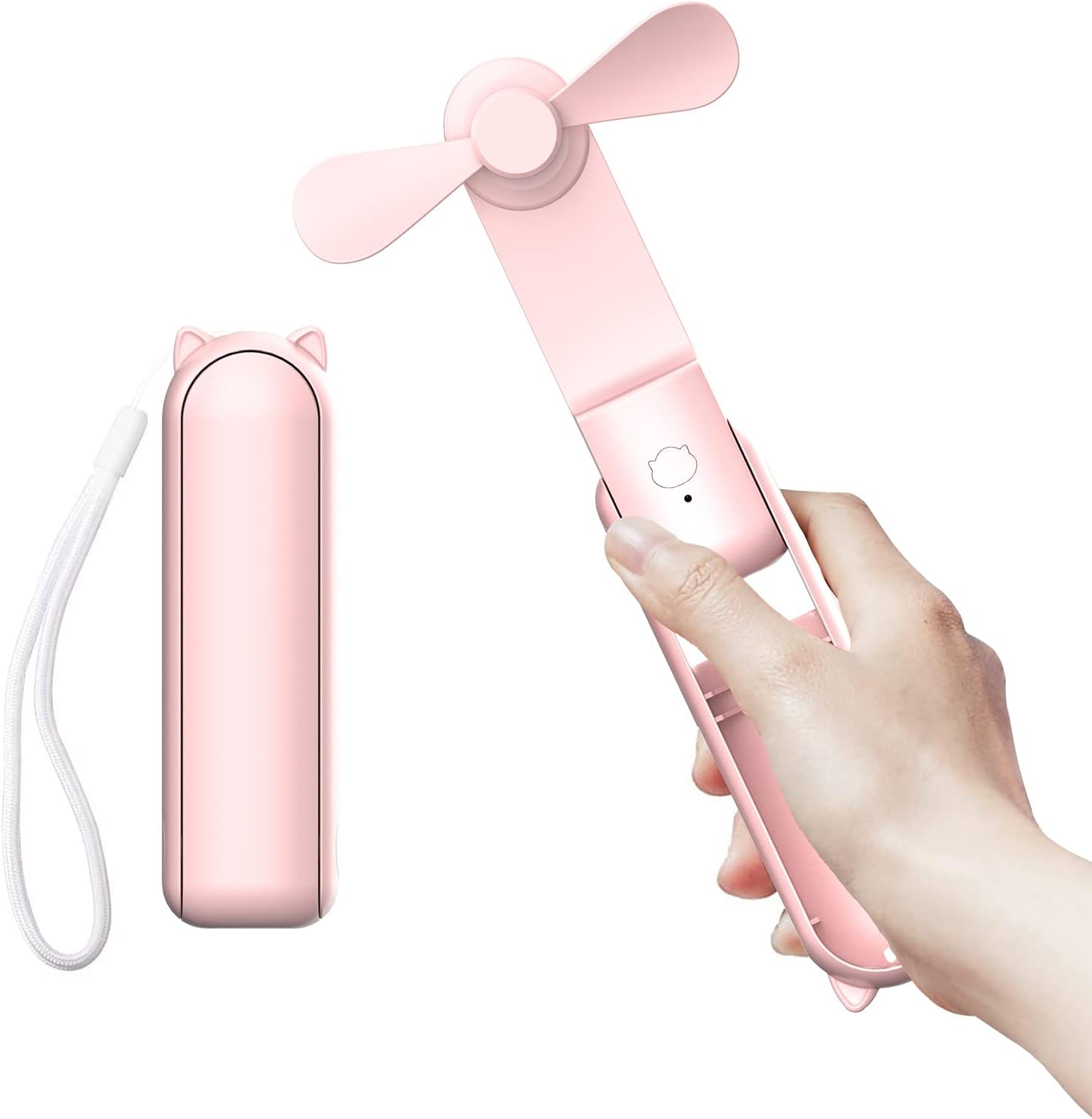 Beiny Foldable Handheld Fan portable USB RechargeableAdjustable Airflow Quiet Pocket Fan,USB Folding Personal Mini Desk Fan Battery Operated for Women,Home Office Indoor Outdoor Travelling