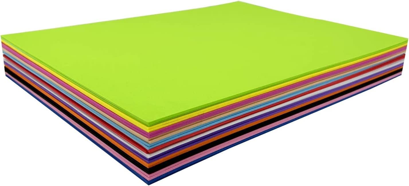 Arkusze z pianki EVA – 12 sztuk, 15,7 x 23,6 cala, grubość 2 mm, różne kolory dla sztuki i rzemiosła,