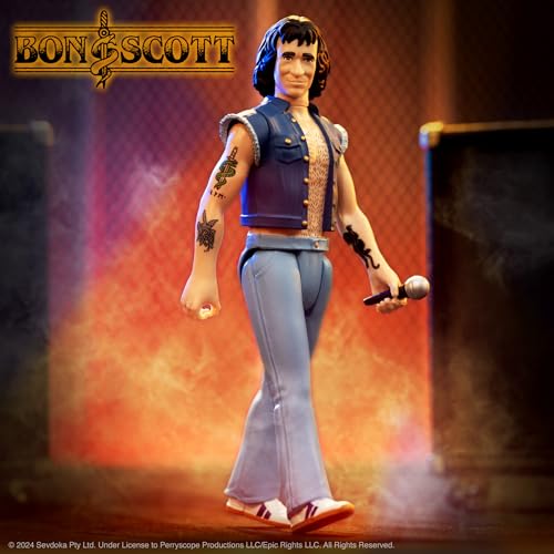Figura Bon Scott de Super 7 ReAction Figure coleccionable de 9,5 cm 4
