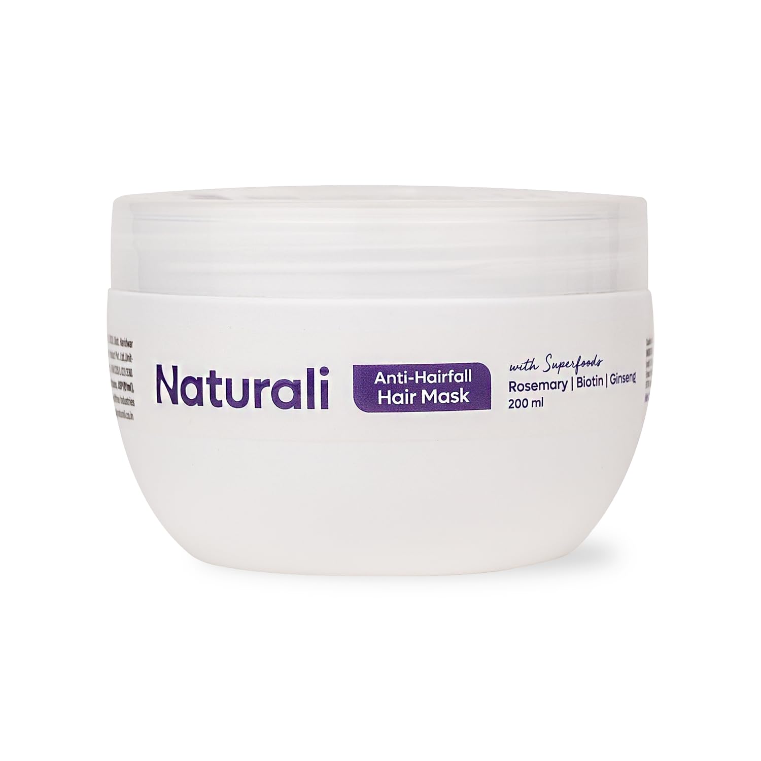 Naturali Anti-Hairfall Hair Mask With Rosemary, Ginseng & Biotin | Repairs Damaged Hair | Promotes Hair Follicle Growth | Paraben & Mineral Oil Free |...