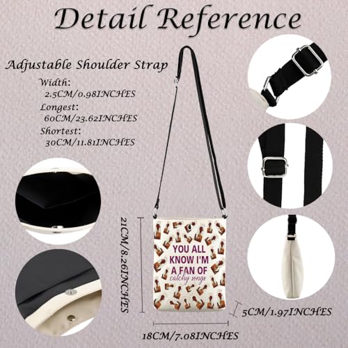 Image of MNIGIU Musical Inspired Gift Musical Crossbody Bag Musical Merch For Musical Lover