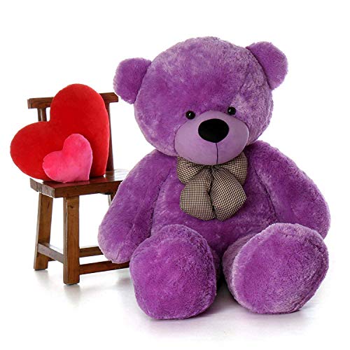 Image of Giant Teddy Bear 6 Feet - Soft Plush Stuffed Toy for Kids & Girlfriend, Soft Toy for Kids - Birthday Gift for Girls, Plush Toy Big Cuddly Hugging Bear, Gifts for Valentine's Day (Purple)