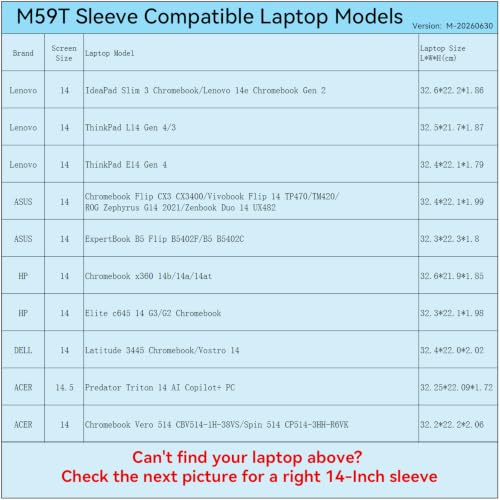 Image of Smatree M59TP Hard Protective 14 inch Laptop Case for Lenovo /HP /DELL /ASUS | Compatible for ThinkPad /IdeaPad, HP Chromebook, DELL Latitude /Vostro, ASUS Zenbook /ExpertBook, ACER Chromebook,Pink(X8251TP)