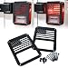 Xprite “American US Flag” Tail Light Covers Guards Protectors for 2007-2018 Jeep Wrangler JK Unlimited Accessories -Pair