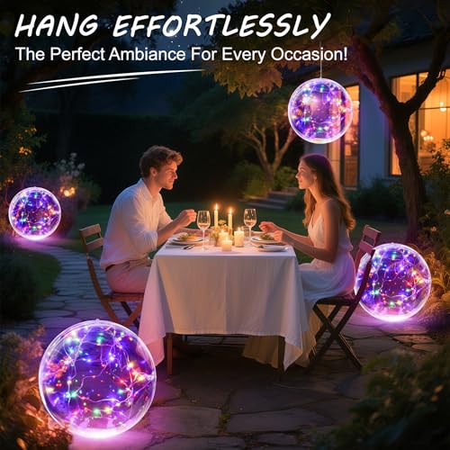 Niceput Solar Floating Pool Lights, 14 Inch Colorful Solar Pool Light Balls, Floating Glow Globe IP68 Waterproof, Inflatable Solar Lights up Balls for Swimming Pool Pond Outdoor Decor -1PC