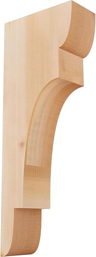 Miniatura 67 de Ekena Millwork COR04X12X12NEB00RWR 4 pulgadas de ancho x 12 pulgadas de profundidad x 12 pulgadas de alto New Brighton Rough Sawn Corbel, cedro rojo