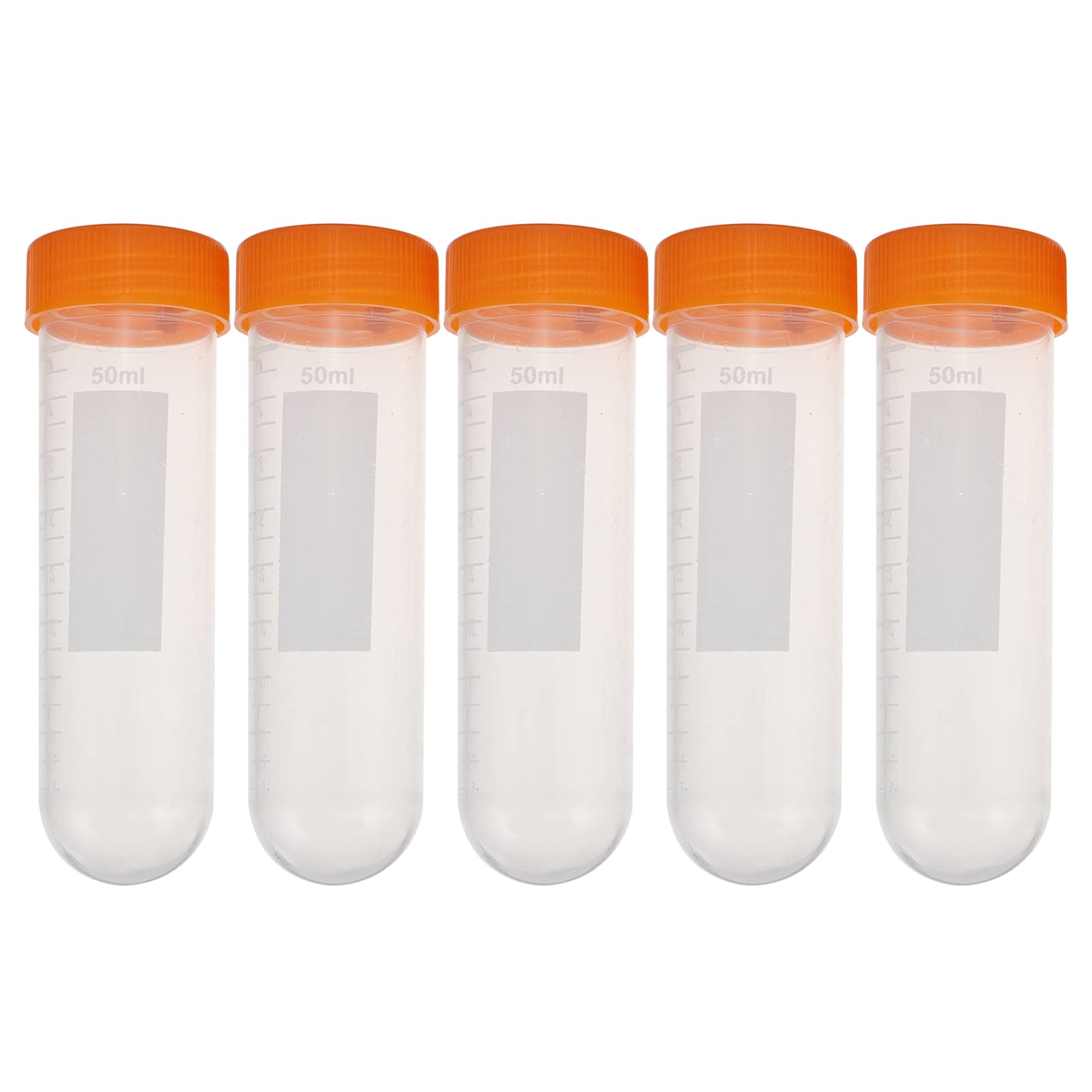 Provetta da laboratorio, tappi tubi di prova trasp 50 pezzi 50ml provette coniche for centrifuga provette in plastica tappi a vite fiala graduata trasparente contenitore for campioni di bottiglie for