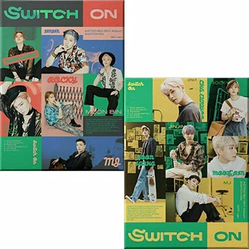 ASTRO SWITCH ON 8th Mini Album ( ON+OFF ) 2 Version Set 2ea CD/2ea FOLDED POSTER/2ea Photo Book/2ea Lyric Book /4ea Photo Card/2ea Sticker/2ea Post Card/Pre-Order Benefit, GIFT/ Extra Photocards