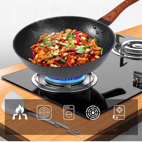 Wok de Piedra Médica, Antiadherente con Tapa, 32 cm miniatura 6