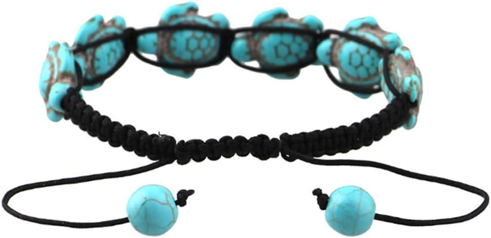 Comelyjewel Premium Quality Bohemian Turquoise Turtle Bracelet Hand Knit Bracelet for Women - Image 2