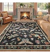 Beeiva Insect Print Machine Washable Area Rugs for Living Room, 6x9 Soft Rug for Bedroom Non Slip...