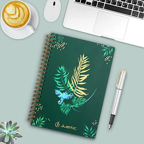 JUBTIC Hardcover Address Book with Alphabetical Tabs, Spiral Bound Address Book with Refillable Pages Medium Telephone Book incl. Address, Password, Tel, Email, Important Date for Home Office - Green - Thumbnail 6