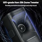 Barre de son Saiyin pour TV intelligente avec caisson de basses, système de son surround 100W avec barre de son détachable pour TV avec tweeter à corne, basses réglables et connexion HDMI-ARC/Bluetooth optique/AUX