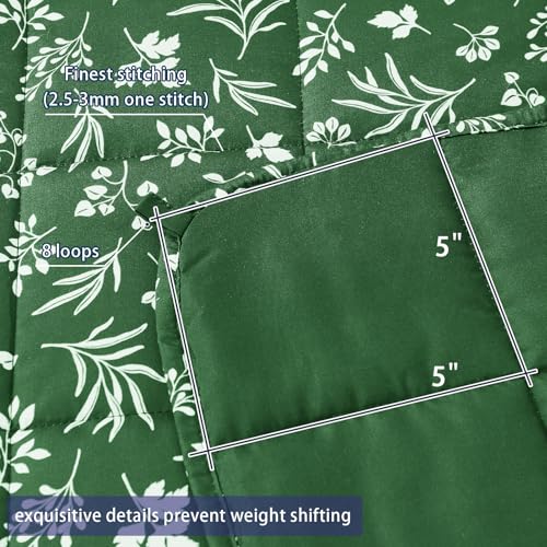 Image of yescool Weighted Blanket for Adults (15 lbs, 48 inch x 72 inch, Forest) Cooling Heavy Blanket for Sleeping Perfect for 140-160 lbs, Twin Size Breathable Blanket with Premium Glass Bead, Machine Washable
