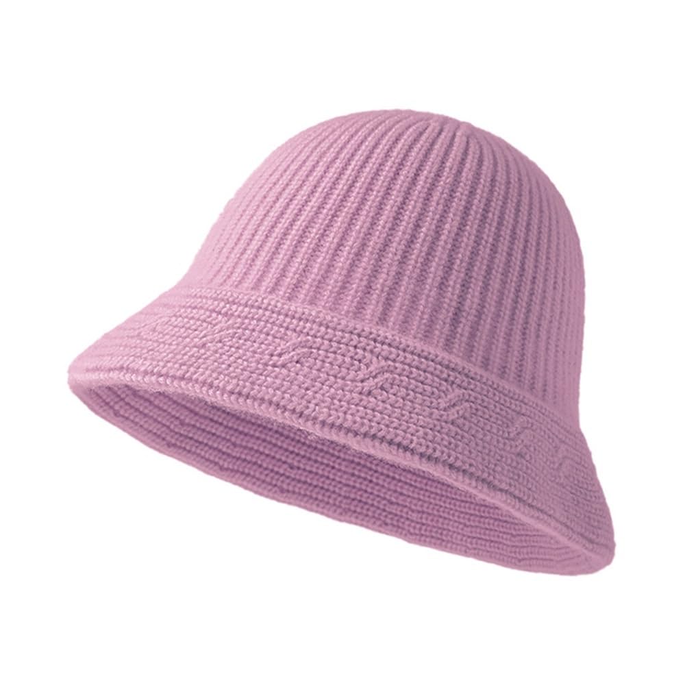 Chapeau seau tricoté en pure laine pour femme un bonnet doux et élégant