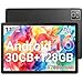 Tableta Android 16, 30GB + 128GB (ampliable a 1 TB), tableta de 11 pulgadas con Bluetooth 5.3, WiFi 6, cámara dual, 5 núcleos, 5 MP + 8 MP, 7800 mAh, tabletas con modo teclado, luces arcoíris(negro)