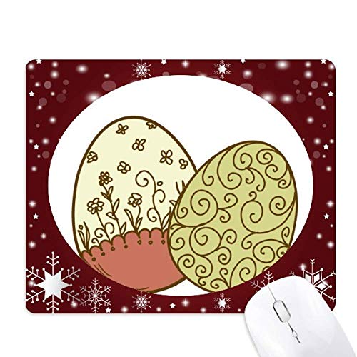 Tapis de souris flocon de neige hiver pour décoration de bureau