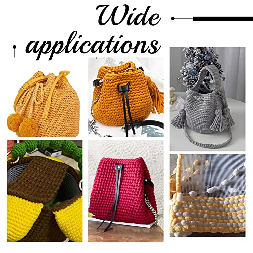 WADORN 4pcs Plastic Mesh Canvas Sheets for Embroidery 2 Colors Oval Mesh Knitting Crochet Bag Bottom 20.1x12.5 cm Blank Needlepoint Canvas Sheet Plastic Mesh Mat Acrylic Yarn Crafting Weaving Project - Image 2