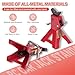 MECCANIXITY RC Car Jack Stands 1/10 RC Scale Jack Toy Stands 3 Ton Metal Toy Accessories Decoration Simulation for SCX10 D90 CC01 Rc Truck Crawler Car, Red, 2 Pcs