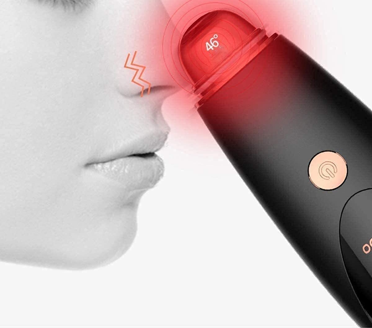 Aspirapolvere Pore - Strumento di rimozione Neri, Kit estrattore di Acne Cleaner Pore, USB Ricaricabile con Luce Blu aggiornata 3 sonde di aspirazione sostituibili per Donne e Uomini