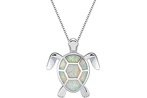 Enthralling Opal Turtle Necklace: A Captivating Accessory for Women and Girls