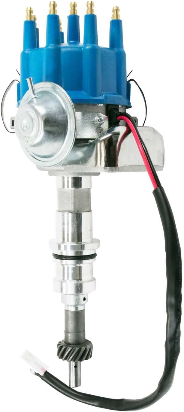 Top Street Performance JM6702BL Ready-To-Run Electronic Distributor with Blue Cap