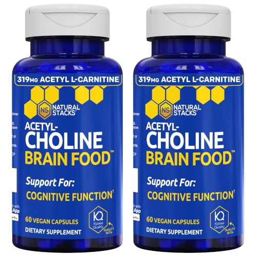 Acetylcholine Brain Food - Acetyl L-Carnitine & Alpha GPC Supplement - Supports Production of Acetylcholine - Neurotransmitter Supplement for Cognitive Function - 120 Capsules