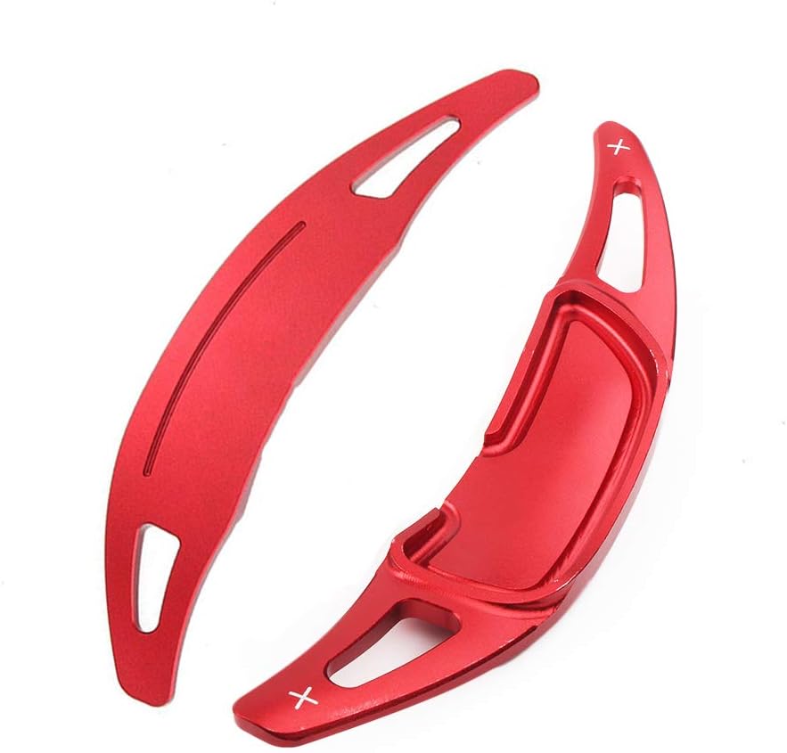 SANRILY Steering Wheel Paddle Shifter Extension Fit for Mercedes 2015-up AMG CLA45 C63 C43 2016-up AMG E63 E53 E43 Accessories Metal Shift Paddle Blade Replacement Kit Paddle-Shift Covers Red