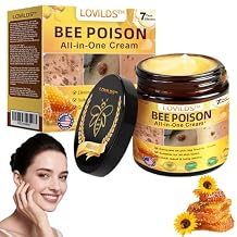 LOVILDS Bee Venom All-in-One Cream, 2025 New Professional Bee Venom Skin Treatment Cream, Moisturizing & Repair Reduces Blemishes, Natural Serum Suitable for All Skin Types 1PCS