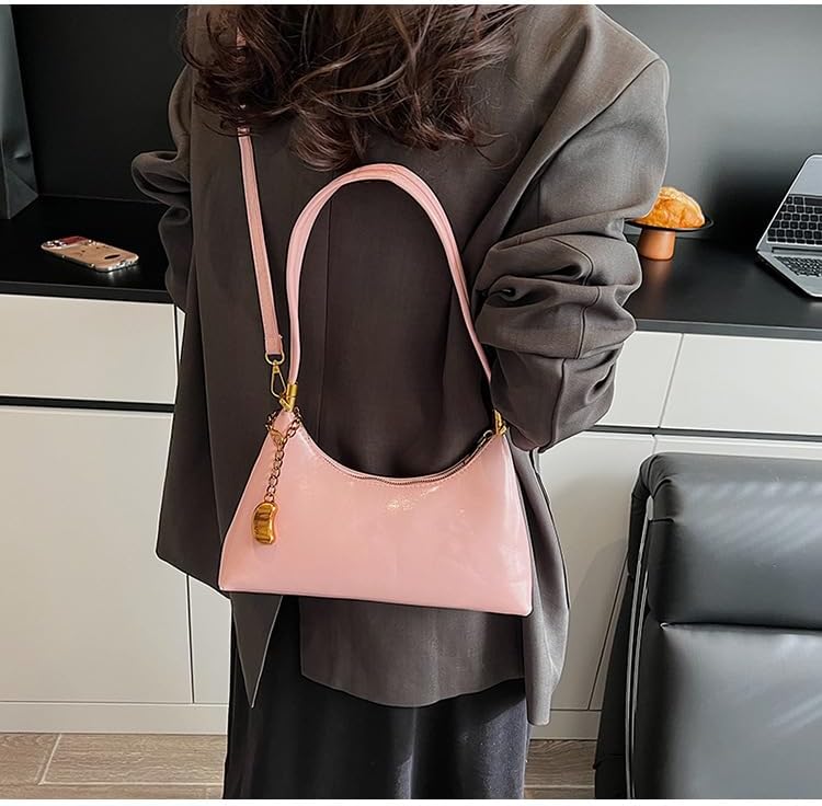 NEBIL Shoulder Bag for Women Small Vintage Shoulder Purse Handbags Retro Purse Cute Clutch Hobo Underarm Bag (Silver) - Image 6