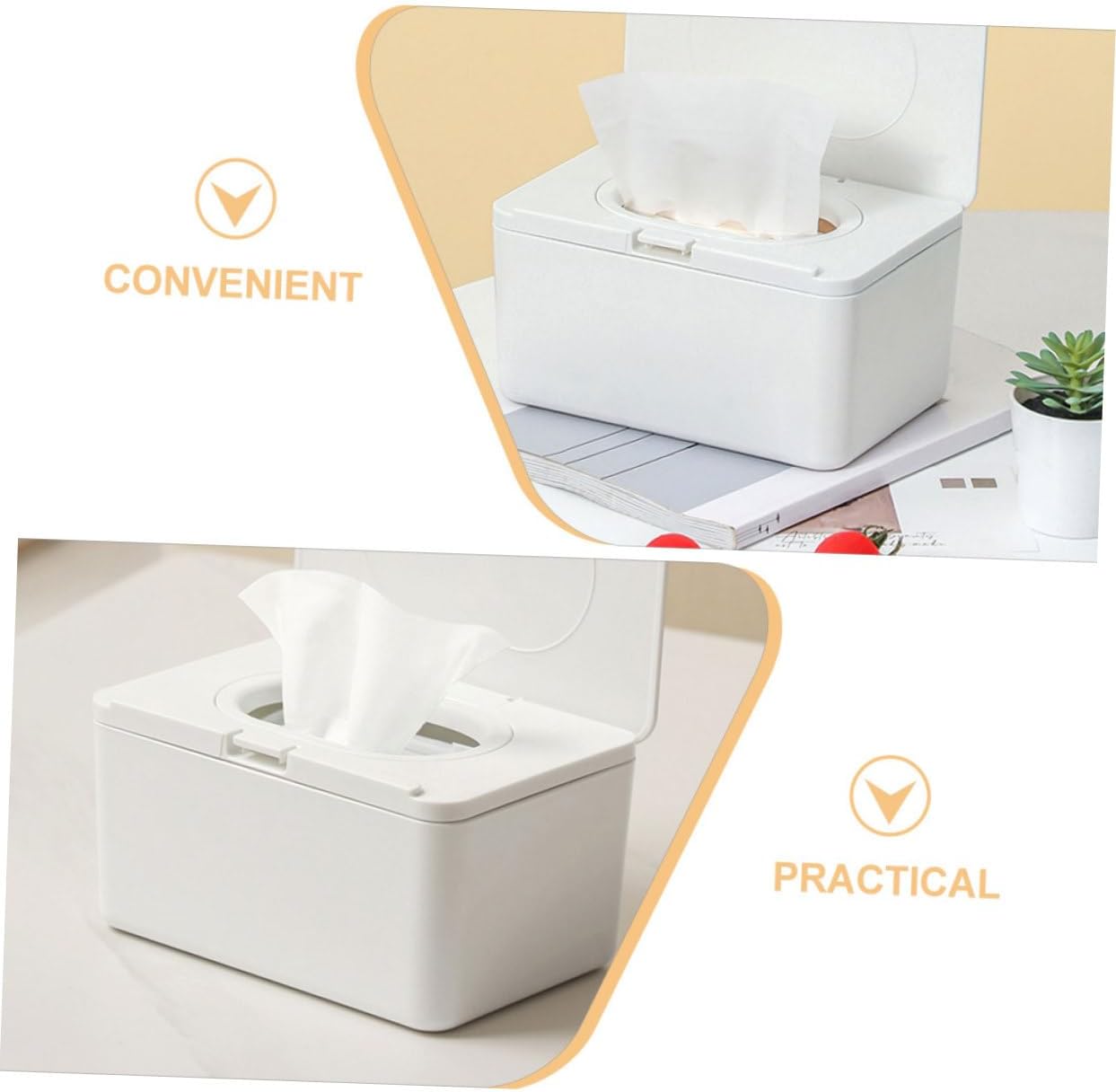 Abaodam 2pcs Portable Wipe Holders Versatile Wipes Dispenser Container Modern Design for Home Travel Lightweight Easy to Clean for Strollers Everyday Use