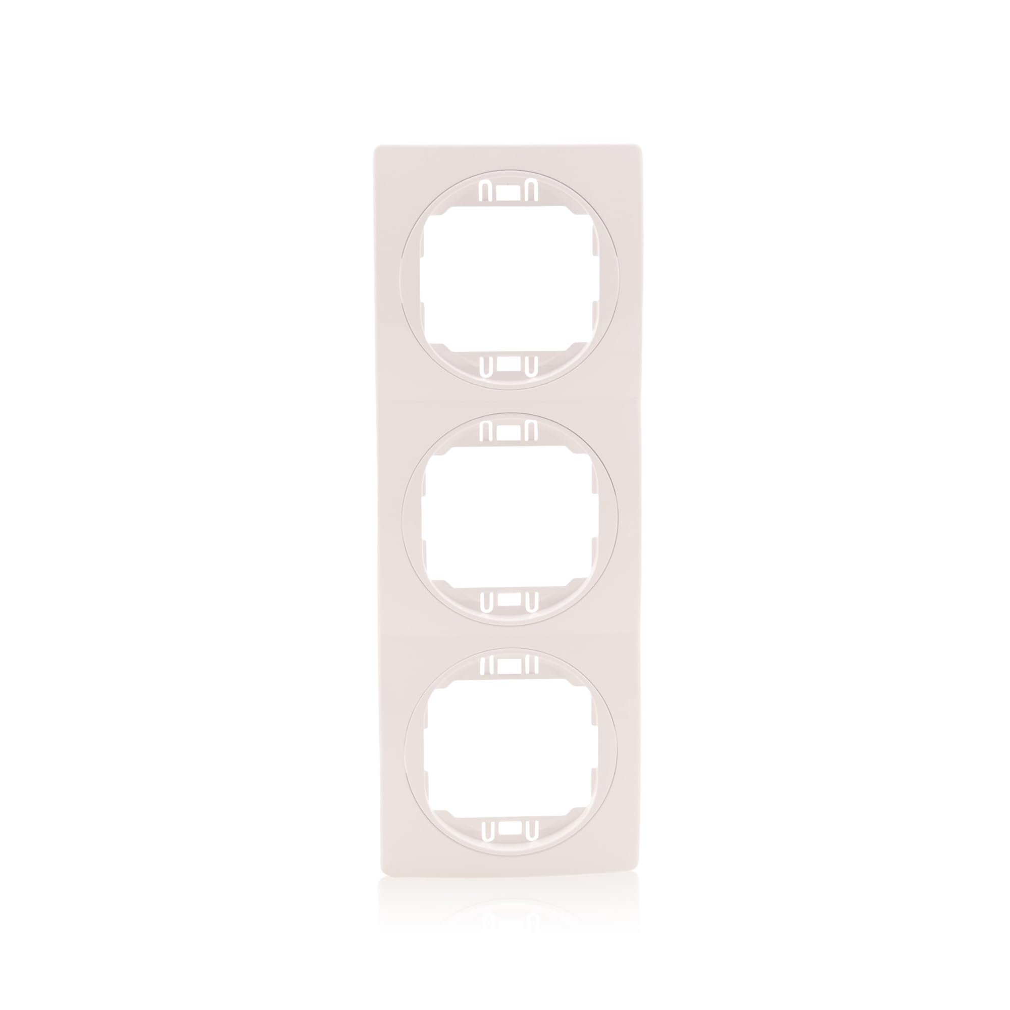 Nobilis - Set di 3 prese dati, 2 prese RJ45, Cat 6 FTP, Ø 60 mm e 3 cornici verticali, 80 x 222 mm