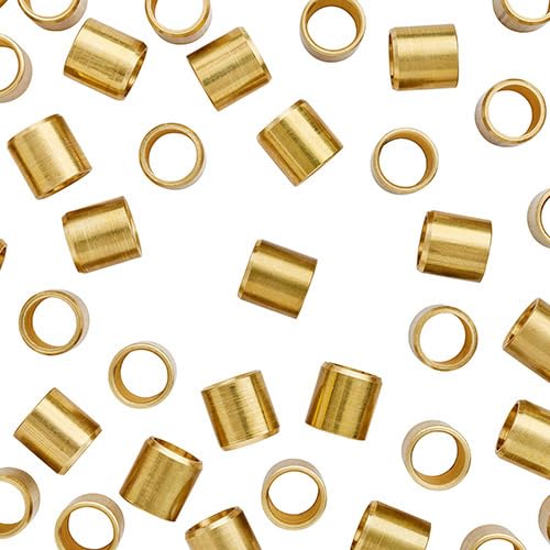 WidgetCo 1/4" Solid Brass Shelf Pins Sleeves, Requires 9/32" Drilled Holes, Fits 1/4" Shelf Pins, Requires 8mm Hole, Fits 1/4" Shelf Supports (Qty 100)