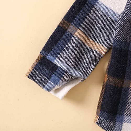 Baby Boys Flannel Shirt Jacket Plaid Buffalo Shacket Kids Long Sleeve Tartan Clothes Y2K Western Shirts School Uniform3