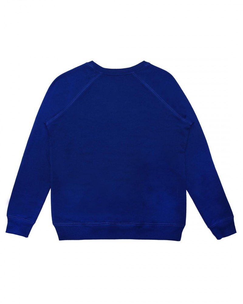 La-V Sudadera para niña, azul, 104 cm-110 cm