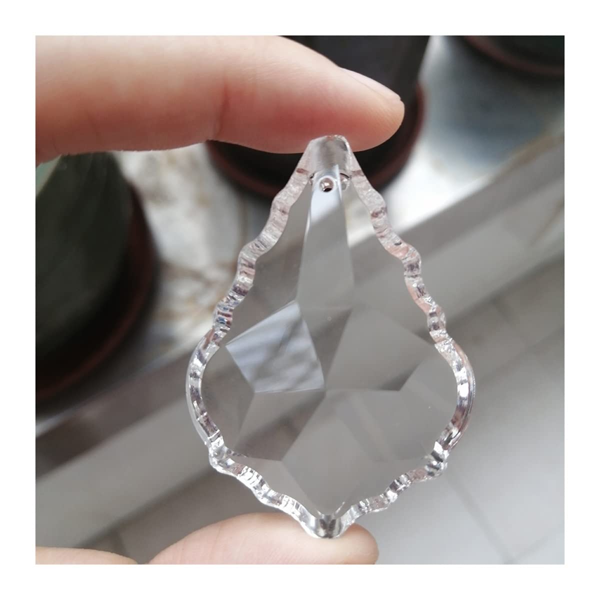 Lampadario Pendenti Con Prismi Di Cristallo 100pcs Triangolo Trasparente Prisma In 2 Fori Lampadari In Cristallo Pendenti Parti Lampada In Vetro Pendenti A Goccia Parti Di Ricambio Per Lampade Di Illu