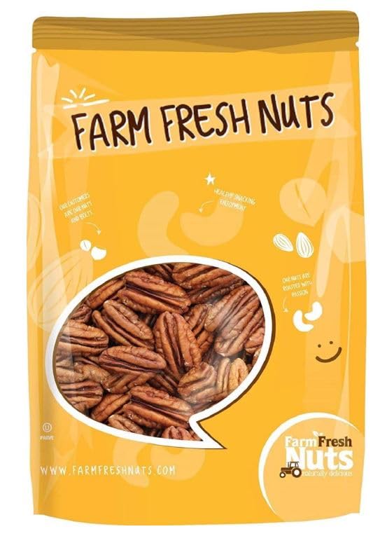 Georgia Pecans, raw & unsalted (2.5 lb) by Farm Fresh Nuts