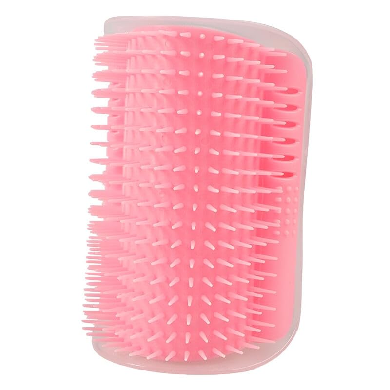 Cat Self Groomer Wall Corner Scratcher Brush with Catnip, Soft Massage Comb Grooming Tool for Long Short Fur Cats & Kittens, Easy Mount Pet Hair Care Accessory-image-1