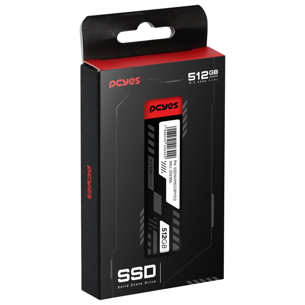 SSD PCYES M.2 2280 NVME PCIE 3.0X4 512GB - LEITURA 2200MB GRAVACAO