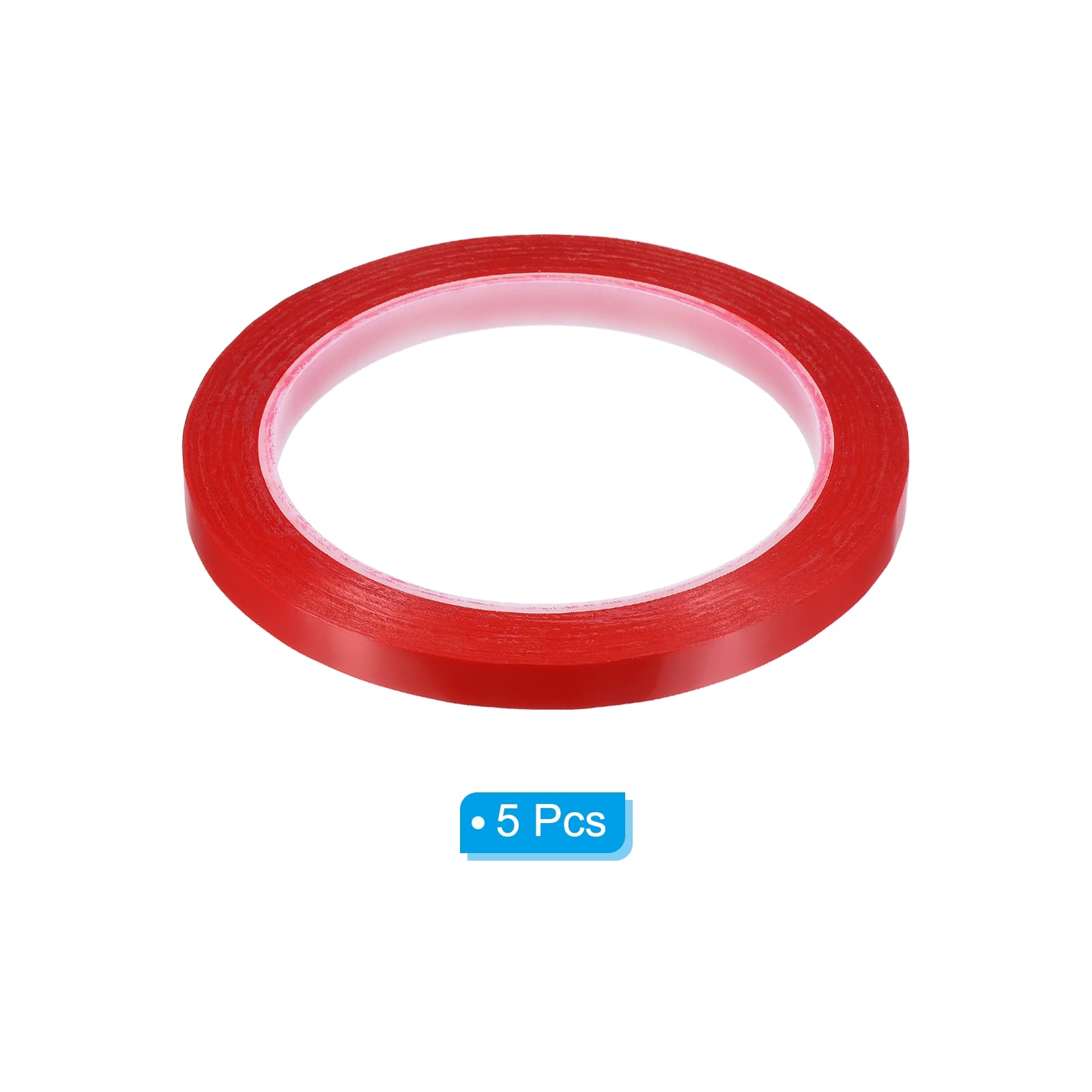 PATIKIL Whiteboard Tape 8mm X 66m, 5 Pack Thin Dry Erase Tape for Graphic Chart Marking DIY Art Red - Image 3