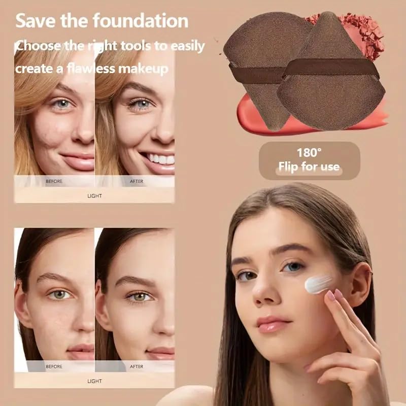 HGHDBT 55Pcs Brown Makeup Brushes Set Professional Makeup Kit Multi-functional Makeup Tool Set with Case Facial Makeup Accessories, Foundation Makeup Brush Kit Eye and Face Make up Brushes & Tools - Image 7